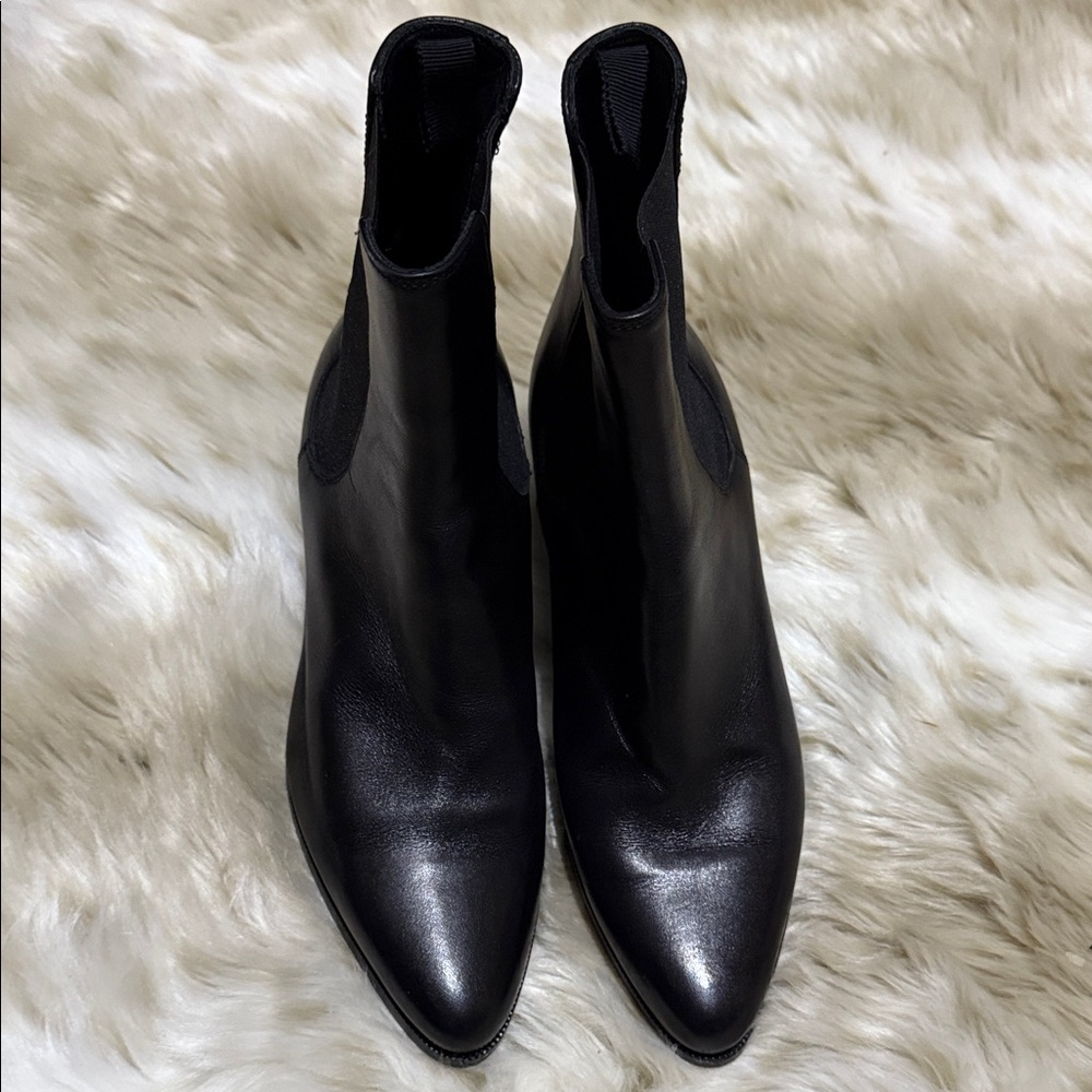 Celine Sleek Black Ankle Booties